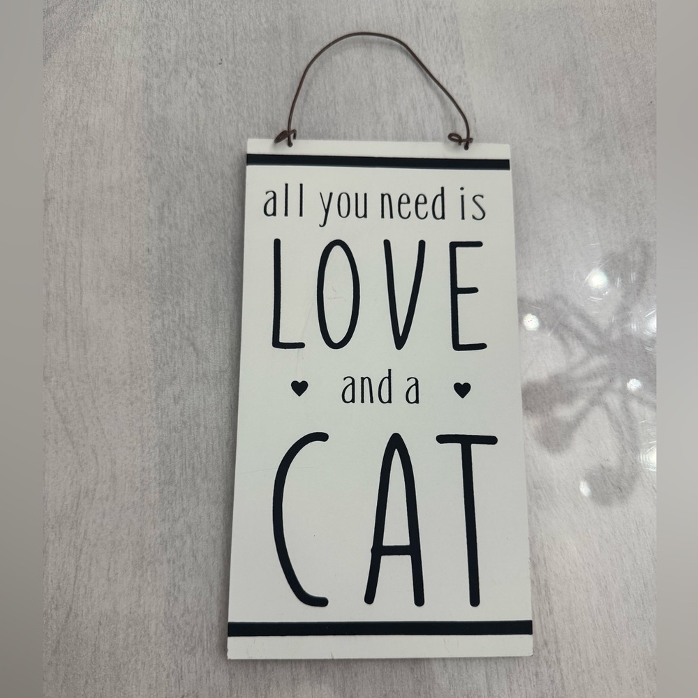 NWOT Cat Lover Cat Mom Wall Art Decor Sign Home Accent